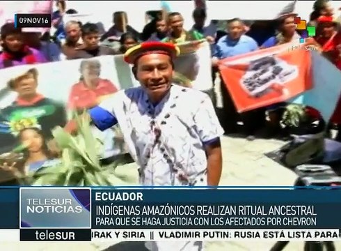 Indígenas de Ecuador exigen justicia por la contaminación de Chevron