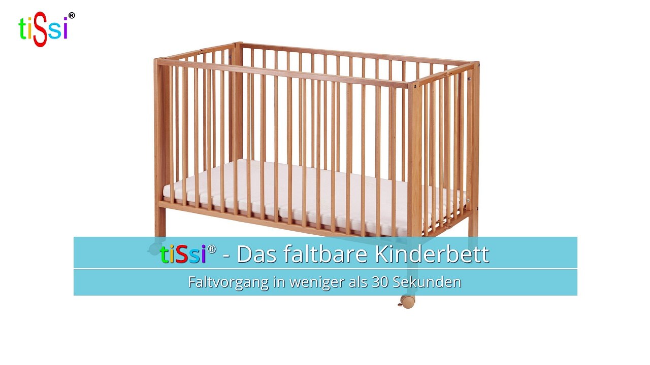 Klappbares kinderbett tissi ® auch massiver buche