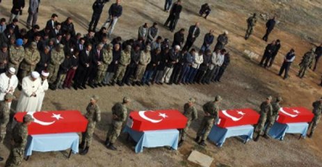 Şehit Korucular Toprağa Verildi, Geride 23 Yetim Çocuk Kaldı