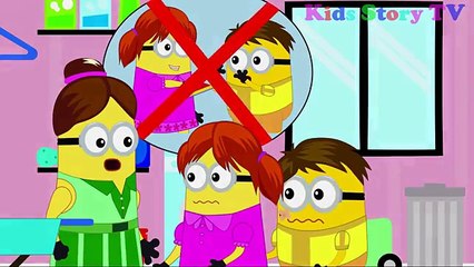 Minions Banana Baby Paint Falling on Head New Episodes! Finger Family Minions Songs Nursery Rhymes