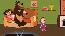 Masha And Dora Watch Horror movie Finger Family Nursery Rhymes