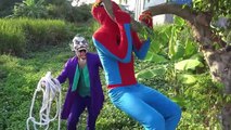 Frozen Elsa Crying Spiderman Kiss vs hug Catwoment Joker Pranks Police Baby Fun Superhero