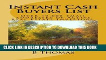 [PDF] Instant Cash Buyers List: Over 10,000 email addresses of Active Real Estate Investors.