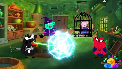 Peppa pig español Crying in Prison! Peppa Pig Venom Spiderman Frozen Elsa Superhero in Real Life