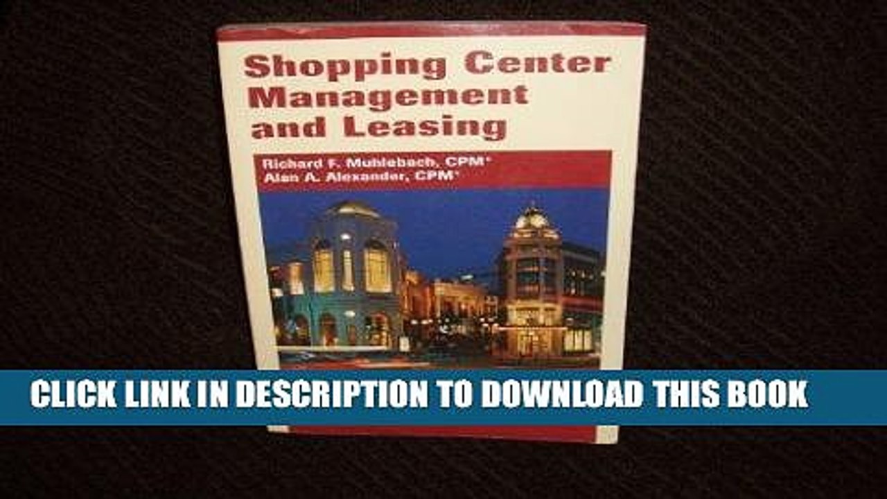 [PDF] Shopping Center Management And Leasing Full Collection