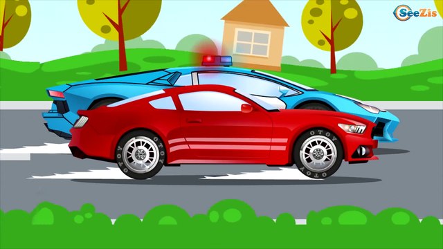 Radiowóz | Samochodziki dla dzieci | Pojazdy bajka o maszynach | Animacje dla dzieci