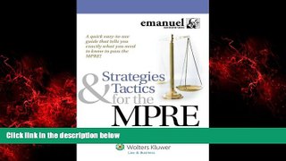 READ book  Strategies and Tactics for the MPRE (Multistate Professional Responsibility Exam)