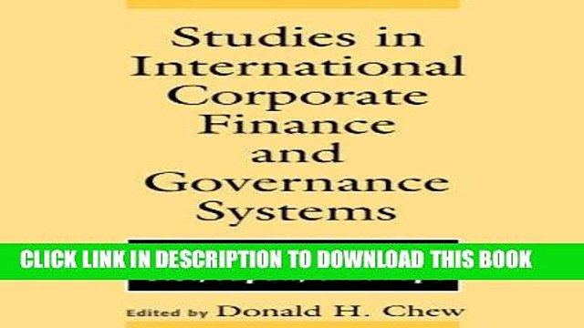 [PDF] Studies in International Corporate Finance and Governance Systems: A Comparison of the U.S.,
