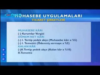 Muhasebe Uygulamaları - Ders 6 - Açık Sınıf - TRT Okul