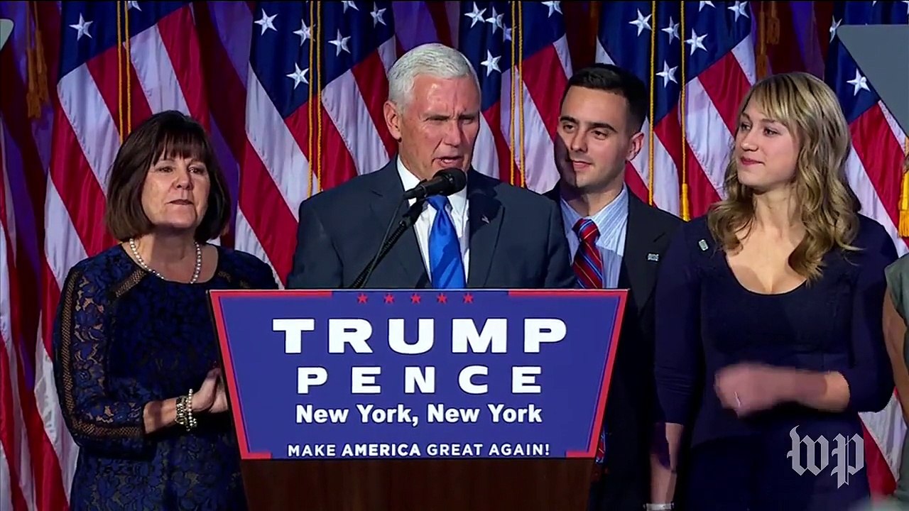 Pence celebrates 'historic night'