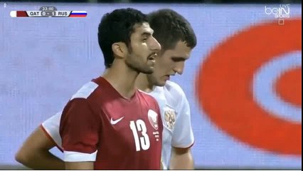 Boualem Khoukhi Penalty Goal HD - Qatar 1 - 1 Russia 10.11.2016