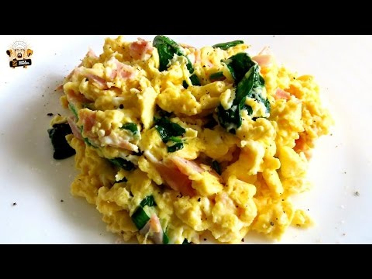 Spinach Ham Scrambled Eggs Recipe Video Dailymotion