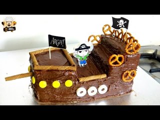 HOW TO MAKE A PIRATE SHIP CAKE
