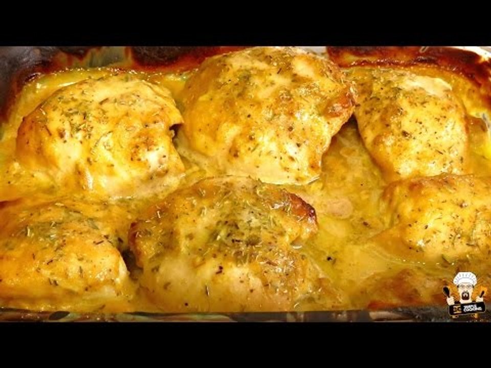 BAKED CHICKEN THIGHS IN MUSTARD SAUCE
