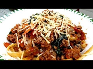 FETTUCCINE WITH MUSHROOM BOLOGNESE