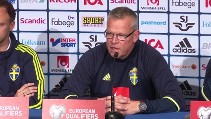 Qualifs CM 2018     France - Suède: conférence d'avant match de Janne Andersson