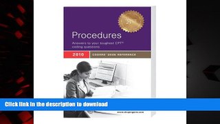 Buy books  Procedures: 2010 Coders  Desk Reference online for ipad