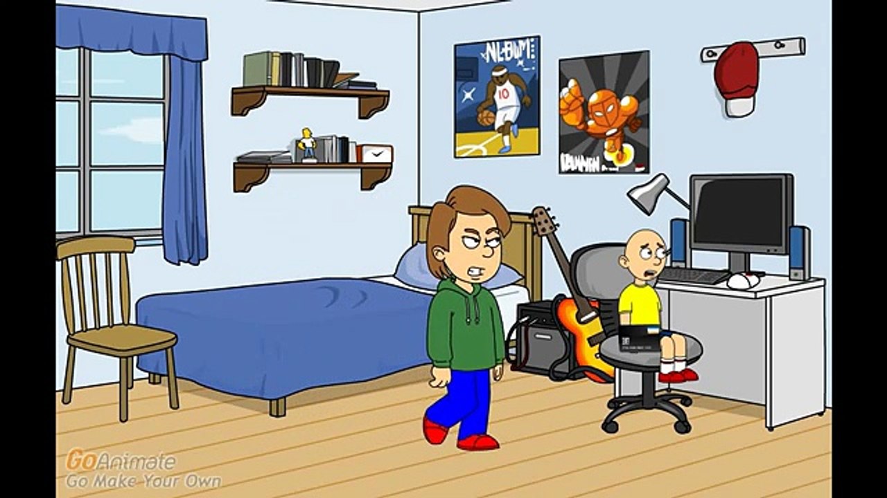 caillou opens a goanimate account while grounded