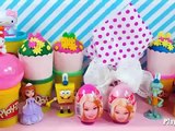 Spongebob Barbie eggs Kinder surprise eggs Play doh MLP Disney Toys