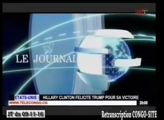 Journal de 20h TVCongo du Mercredi 09 novembre 2016 -By Congo-Site