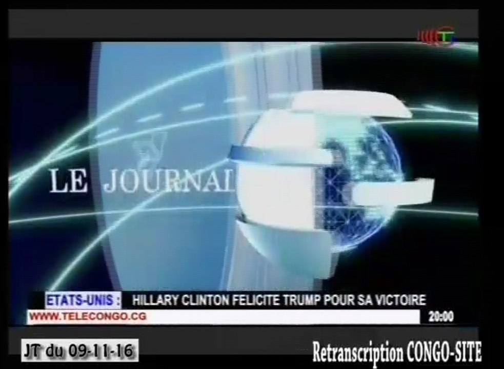 Journal de 20h TVCongo du Mercredi 09 novembre 2016 -By Congo-Site
