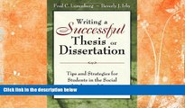 READ book  Writing a Successful Thesis or Dissertation: Tips and Strategies for Students in the