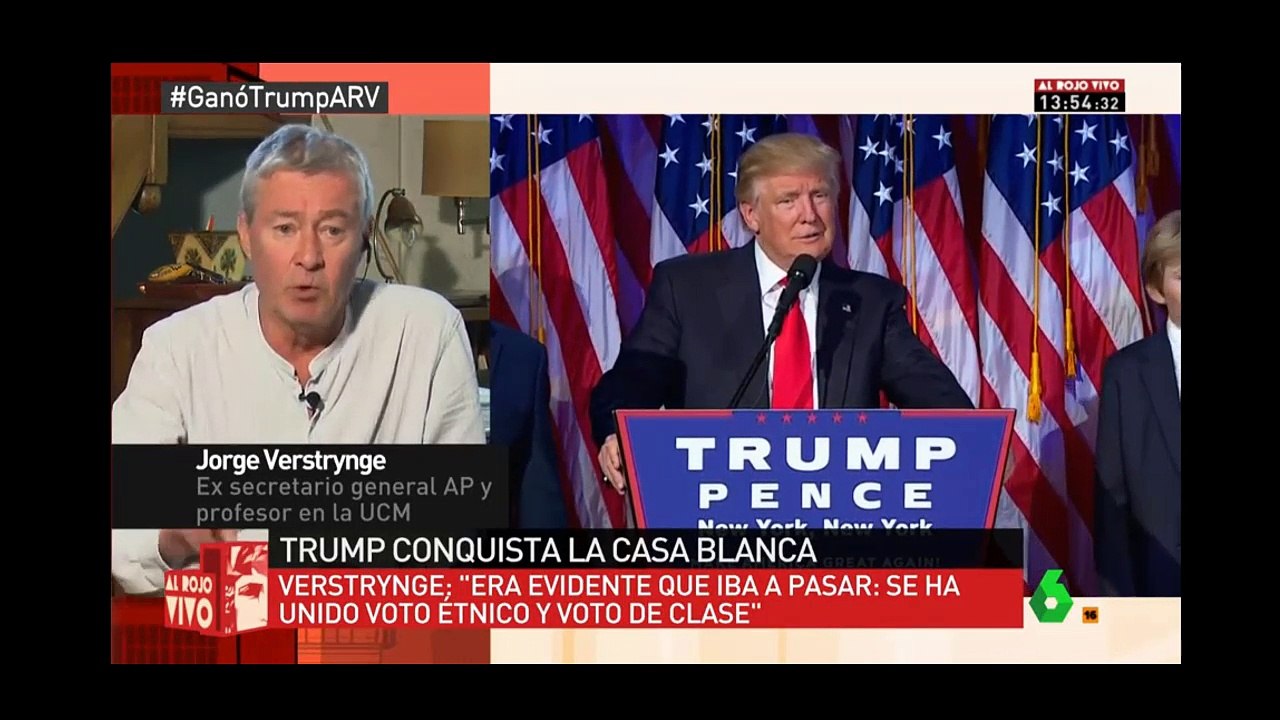 Jorge Verstrynge opinando sobre la victoria de Donald Trump