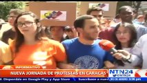 Estudiantes marcharon este jueves para exigir resultados del diálogo entre chavismo y oposición