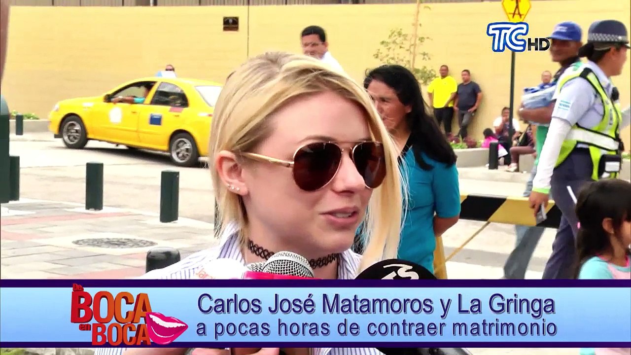 Carlos José Matamoros y La Gringa a pocas horas de contraer matrimonio