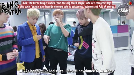 [ENG] 161110 BOMB: BTS checking out the interview script after camera rehearsal @ Ingigayo