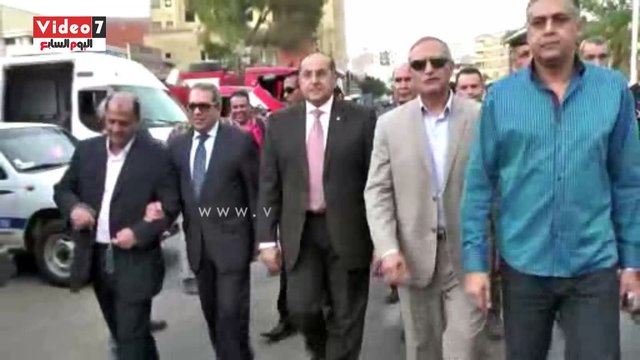 بالفيديو.. محافظ سوهاج ومدير الأمن يتفقدان اصطفاف قوات الشرطة والأمن المركزى والحماية المدنية