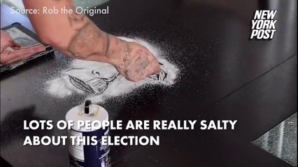 Artist Creates Salty Portraits Of Clinton And Trump