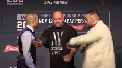 UFC 205 press conference face-offs