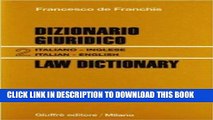 Best Seller Dizionario giuridico - Law dictionary vol. 2 - Italiano - inglese : Italian to english