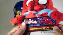 PAW PATROL & SPIDERMAN Hide Away Pets Pillow / Toy Demonstration