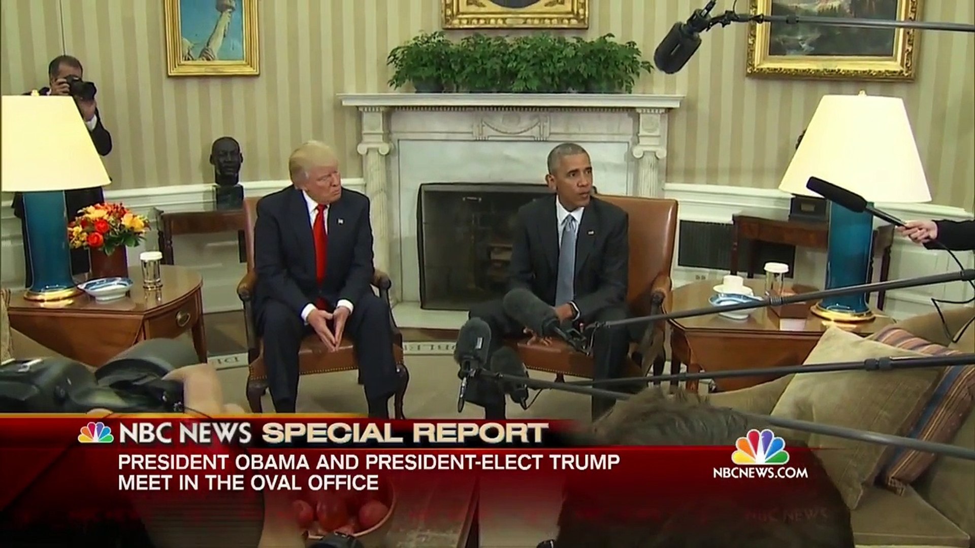 President Obama Meets With President Elect Donald Trump At White House In Oval Office Video Dailymotion