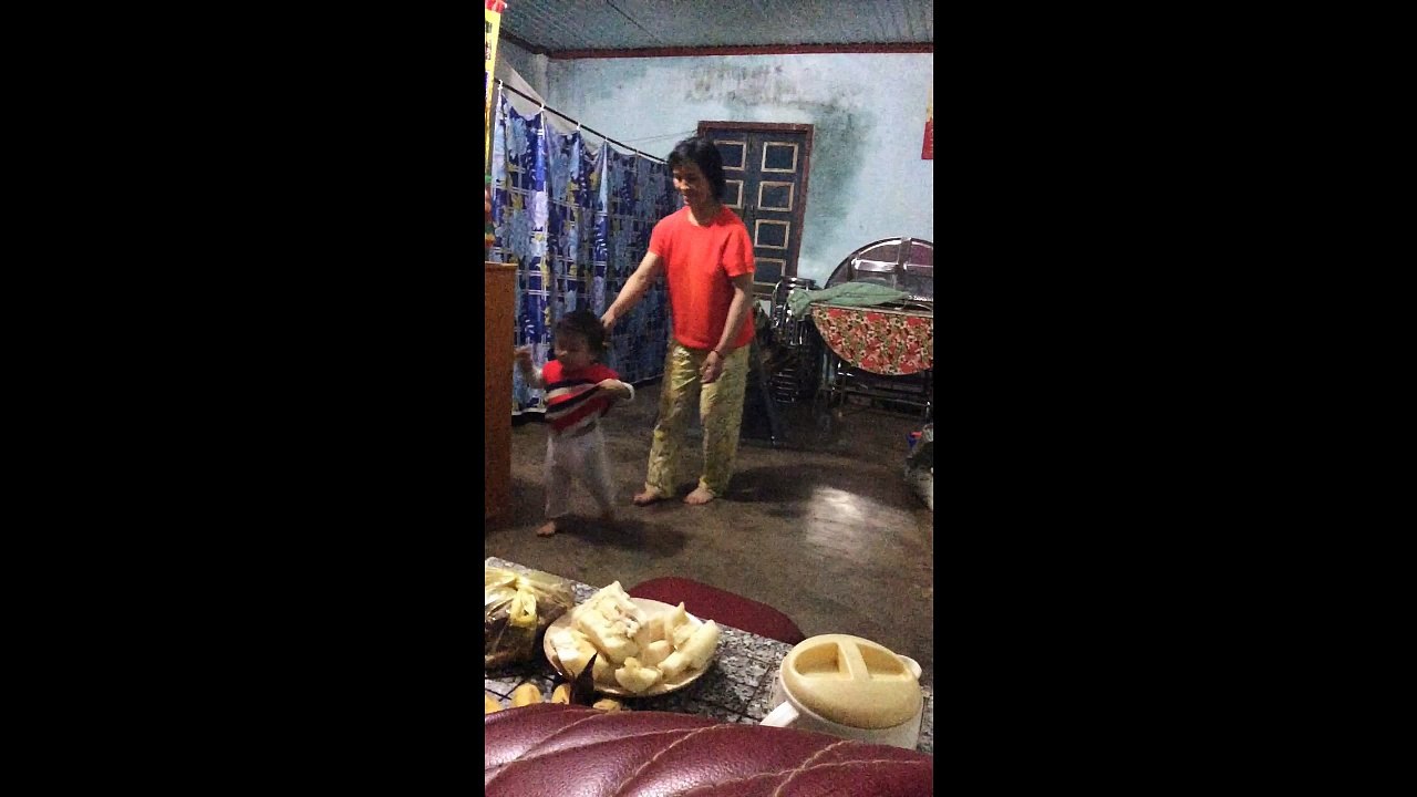 My toddler son's first steps