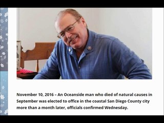 Dead Man Elected to Office in Oceanside