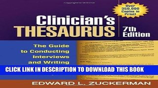 Read Now Clinician s Thesaurus, 7th Edition: The Guide to Conducting Interviews and Writing