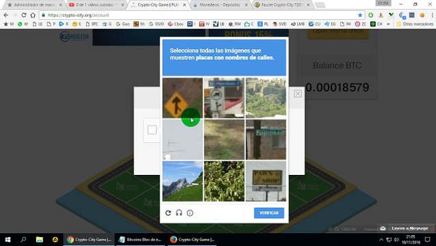 Tutorial Faucet Crypto-City Nov 2016 + Comprobante De Pago