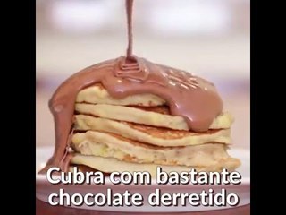Como preparar panquecas deliciosas de banana com chocolate