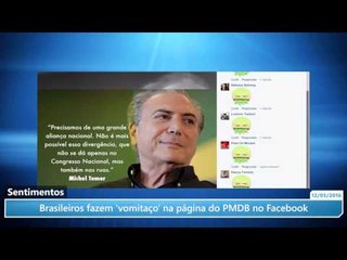 Brasileiros fazem 'vomitaço' na página do PMDB no Facebook