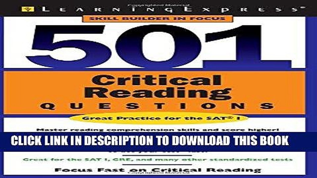 [PDF] 501 Critical Reading Questions (501 Series) Popular Online