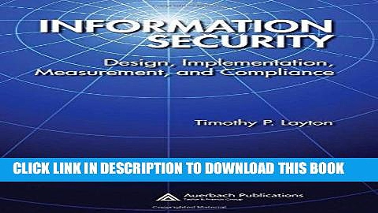 [PDF] Information Security: Design, Implementation, Measurement, and Compliance Full Online