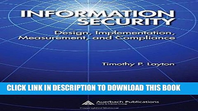 [PDF] Information Security: Design, Implementation, Measurement, and Compliance Full Online