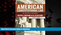 Read Book American Constitutional Law Eighth Edition Volume - 