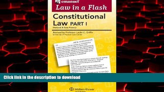 Best book  Law in a Flash Cards: Constitutional Law I online