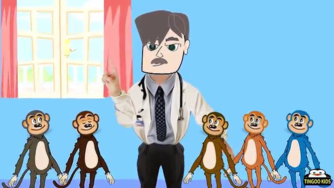 Nursery Rhymes | Five Little Monkeys | Kids Songs With Lyrics (English Language)