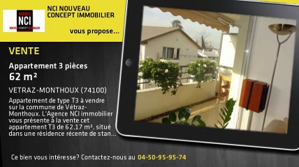 A vendre - Appartement - VETRAZ-MONTHOUX (74100) - 3 pièces - 62m²
