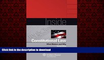 Read book  Inside Constitutional Law: What Matters and Why (Inside Series) online to buy